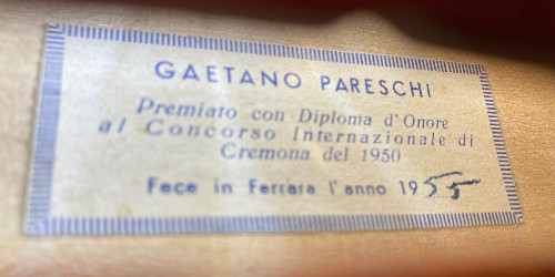 Gaetano Pareschi Violino - Ferrara 1955