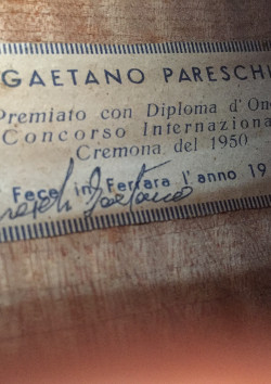 Gaetano Pareschi Violino - Ferrara 1969